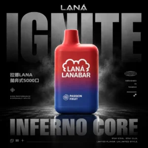 LANA 5000 Puffs 拋棄式電子煙｜精密Mesh網芯結構｜高階導流技術展現清晰風味層次與細膩雲霧感