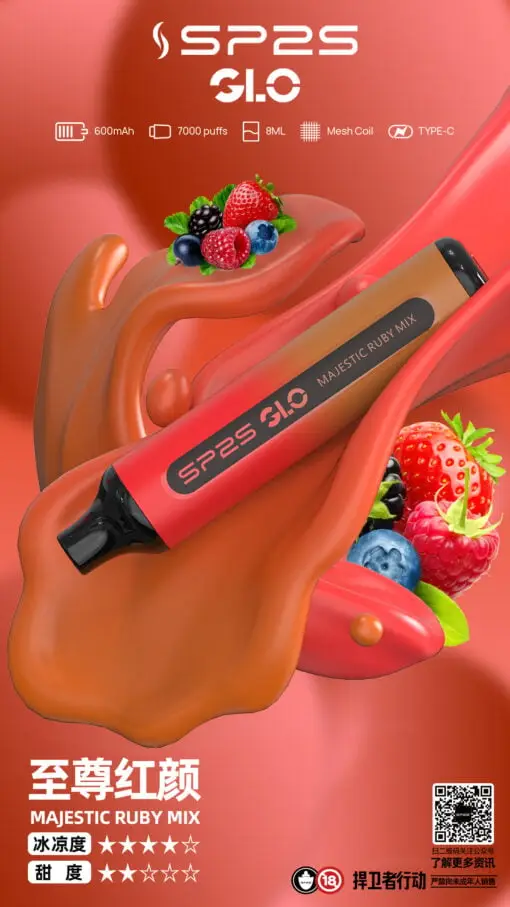 SP2S GLO 思博瑞 7000｜享有獨特飽滿霧感與溫潤入喉回甘 | 智慧電量辨識防焦燒設計