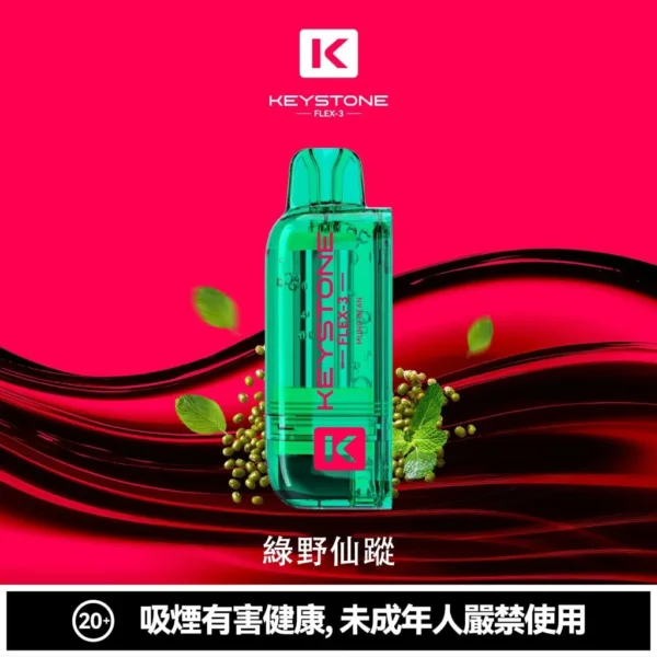 【買一盒煙彈送主機】KEYSTONE FLEX-3 鑰石 25000口 專用磁吸換彈拋棄式電子煙套裝｜Mesh網狀芯細膩霧化｜多模式調節打造個性化使用體驗