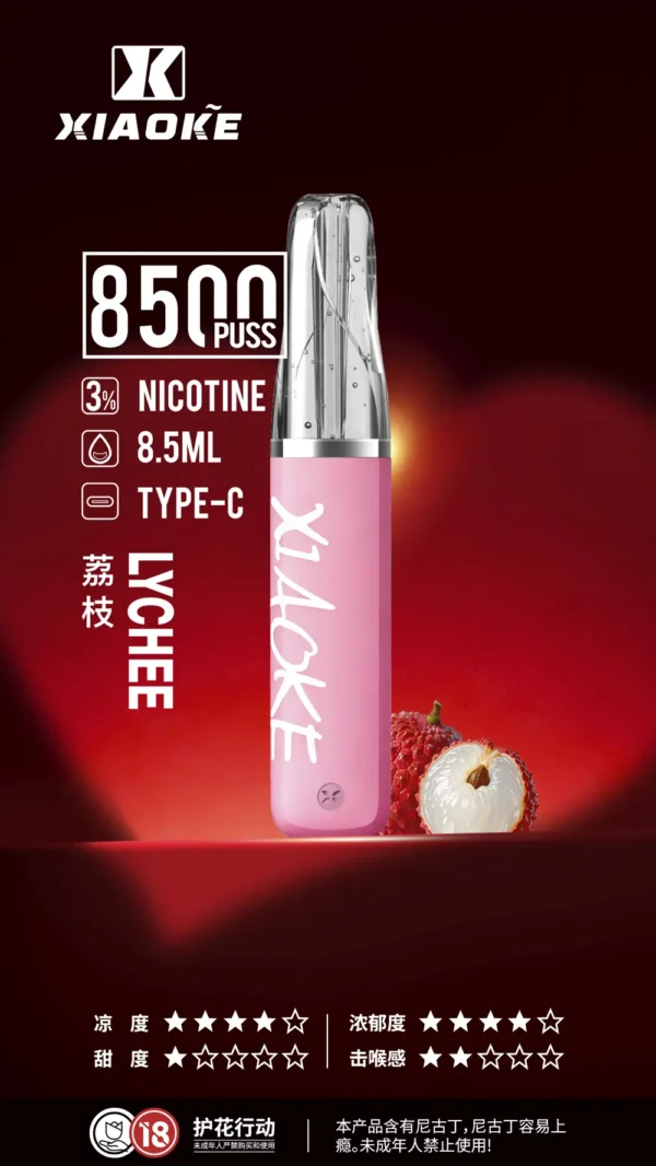 XIAOKE 梟客 8500口 拋棄式電子煙｜輕盈便攜霧化體驗｜穩定輸出打造日常順滑口感